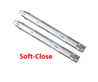 12" CGS 100lbs 3/4 Extension Soft Close Side Mount Slides