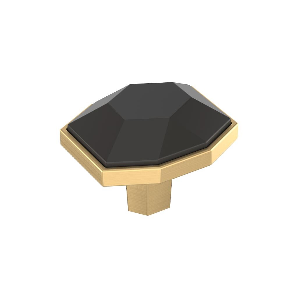 London Knob 1-5/8 inch Black Bronze/Champagne Bronze