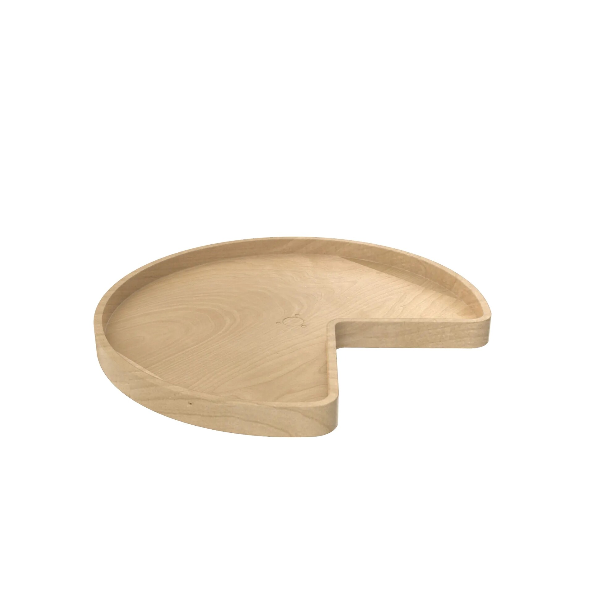 Rev-A-Shelf - 28" Maple Kidney Shape Wood Classic Single Shelf (w/Bearing and Stop)