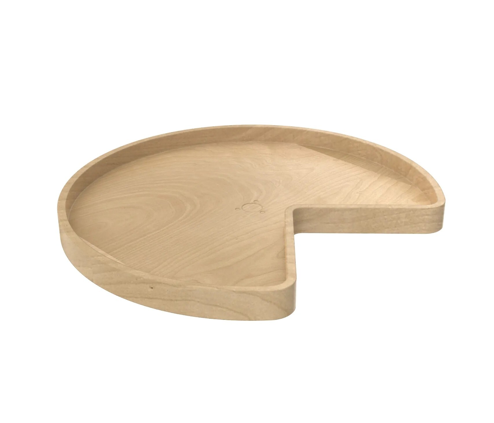 Rev-A-Shelf - 32" Maple Kidney Shape Wood Classic Single Shelf (w/Bearing and Stop)