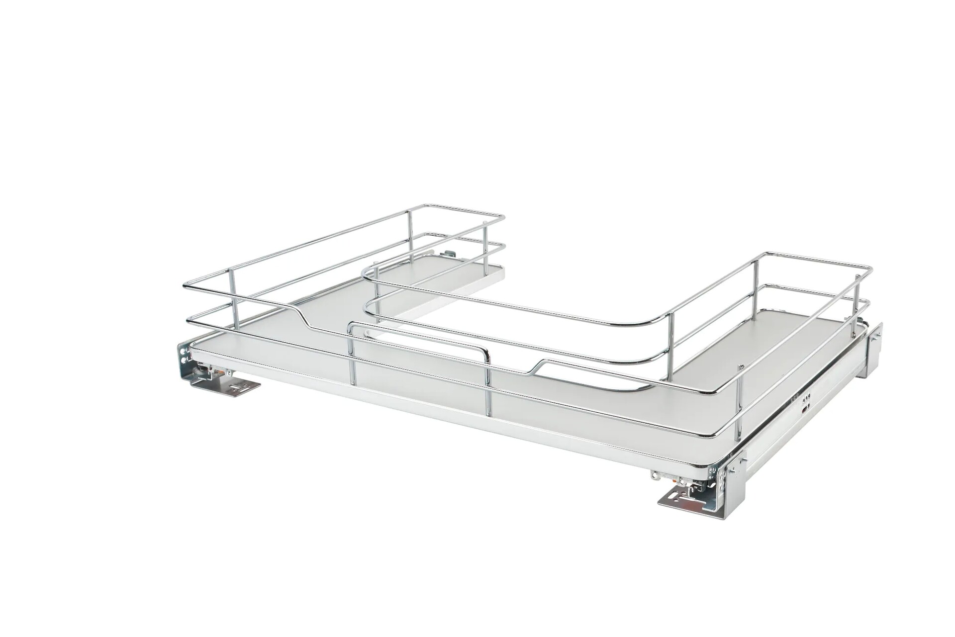 Rev-A-Shelf - 36" Gray Undersink Pullout U-Shape Basket w/ Soft-Close