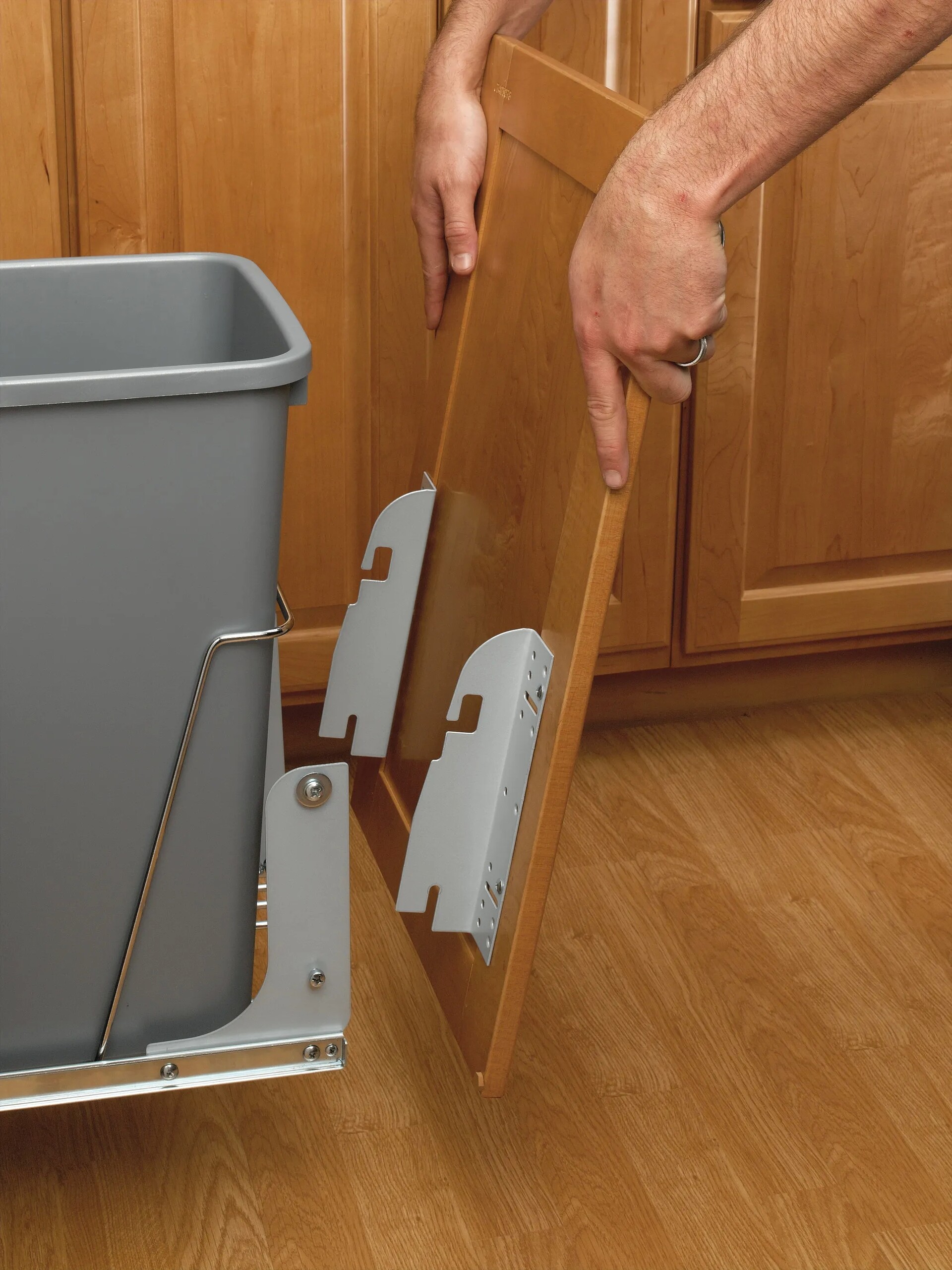 Rev-A-Shelf - Accessories Silver Door Mount Kit for Wire Waste Containers